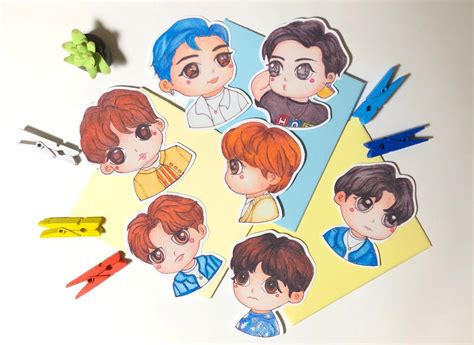 BTS Dynamite Kpop Fanart BTS Chibiteaser Photo Bts Fanart - Etsy