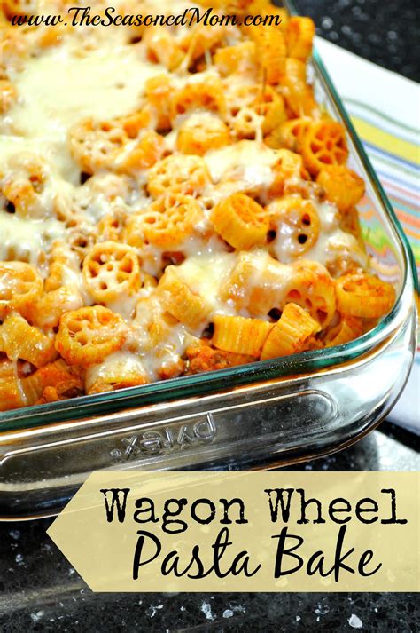 Wagon Wheel Pasta Bake - The Seasoned Mom