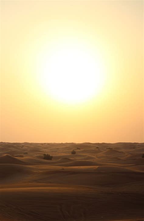 sufficient view of the sunset over a dubai desert on summer evening ...