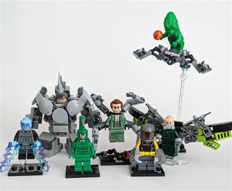 My (partially) custom Lego Sinister Six with Green Goblin! : Spiderman