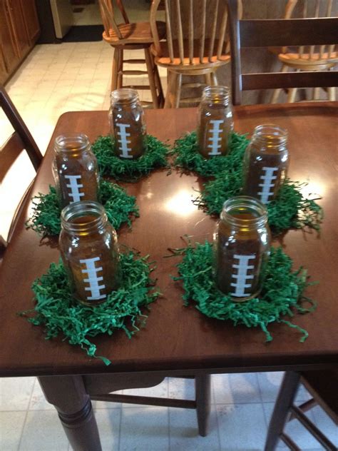 Football centerpieces, Football decorations, Football banquet centerpieces