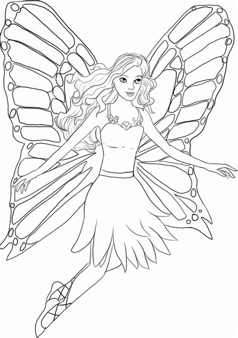 Fairy Princess Coloring Pages For Kids - Coloring Home