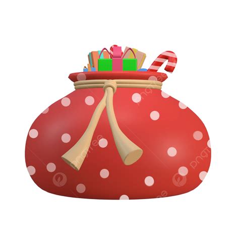 3d Illustration Of A Bag Christmas Gifts, Christmas, 3d Illustration ...