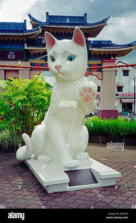 "Big Cat" or "Great Cat" statue, Kuching, Malaysia Stock Photo - Alamy