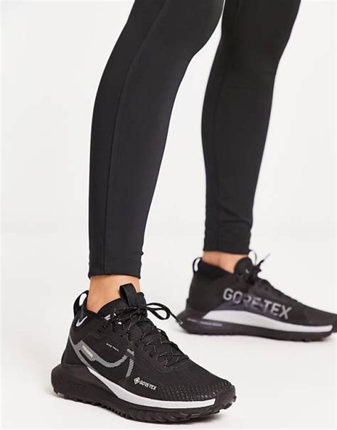 Nike Running React Pegasus Trail 4 Gore-TEX trainers in black | ASOS