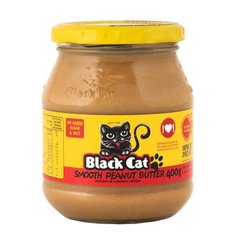 Black Cat Peanut Butter - Smooth 400g NO SUGAR or SALT - Oorsee Shop