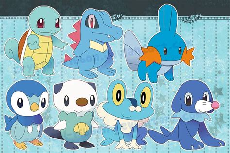 pokemon water starters - stickers by Crystal-Ribbon on DeviantArt