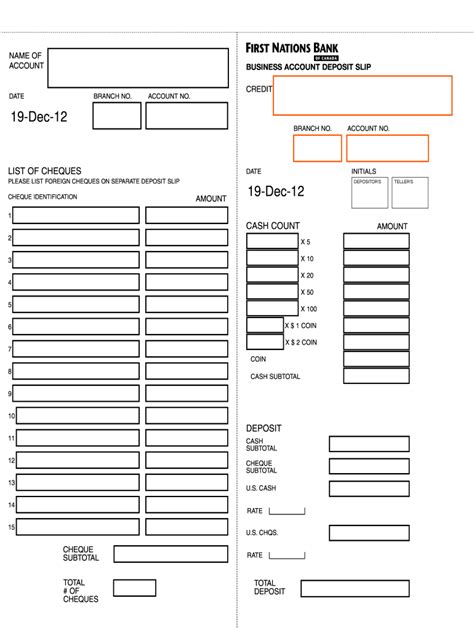 Td deposit slip: Fill out & sign online | DocHub