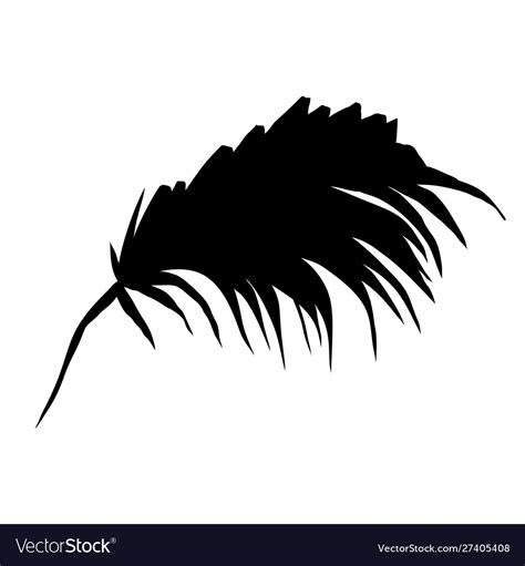 Palm tree leaf silhouette Royalty Free Vector Image