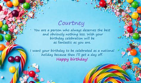 Happy Birthday Courtney pictures congratulations.