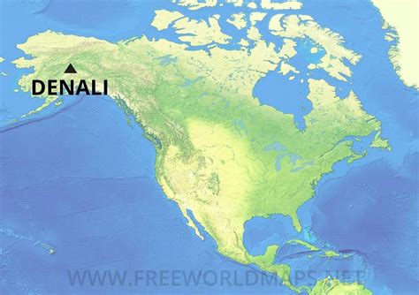 Denali maps - by Freeworldmaps.net