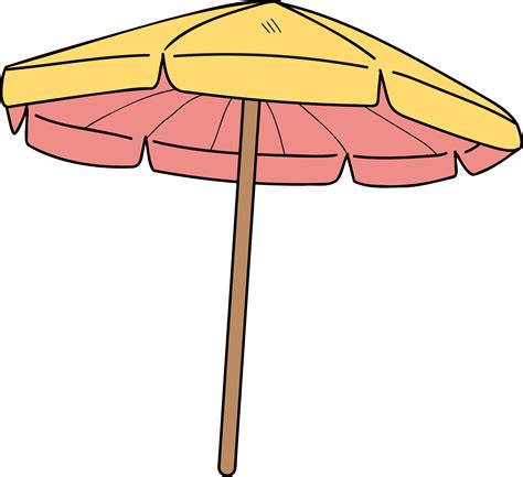 Hand Drawn beach umbrella illustration in doodle style 20005889 PNG