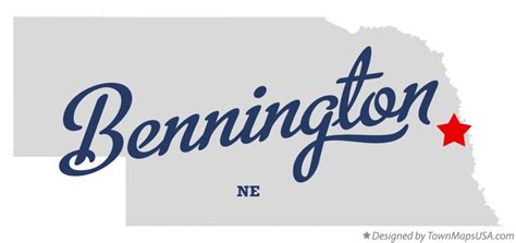 Map of Bennington, NE, Nebraska