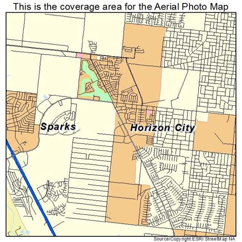 Aerial Photography Map of Horizon City, TX Texas