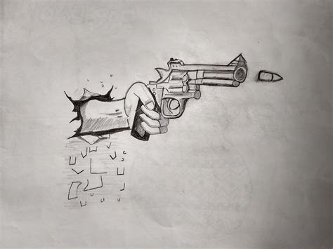 3d Gun Sketch