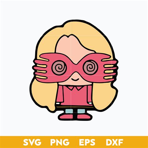 Cartoon Luna Lovegood Chibi SVG, Harry Potter Character SVG, - Inspire ...