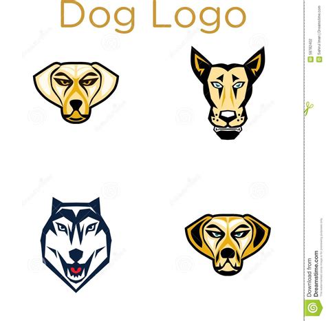 Dog Logo Template stock vector. Illustration of portrait - 58782402