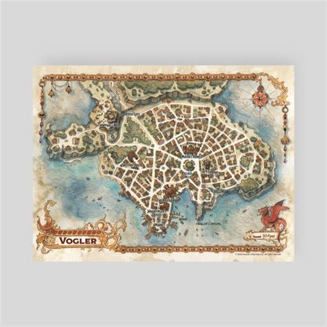 D&D - Dragonlance - Map of Vogler, an art print by Francesca Baerald ...