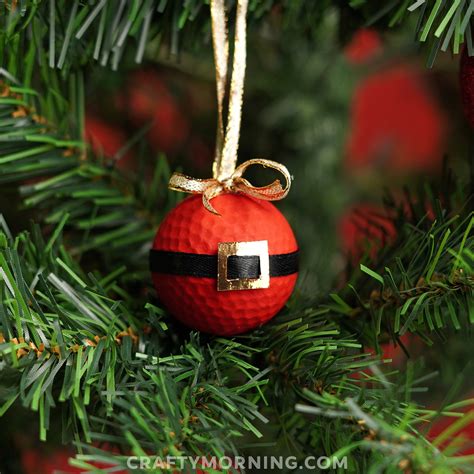 Golf Ball Santa Belly Ornament - Crafty Morning