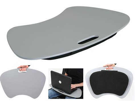 GREY LAPTOP TRAY EXTRA LARGE WITH PADDED CUSHION REST HOMEWORK LAP TRAY STAND | eBay