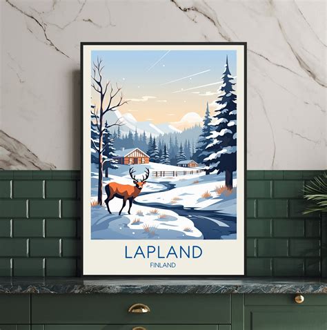 Lapland Travel Poster, Finland Poster, Lapland Art, Lapland Print, Illustration Art, Cityscape ...