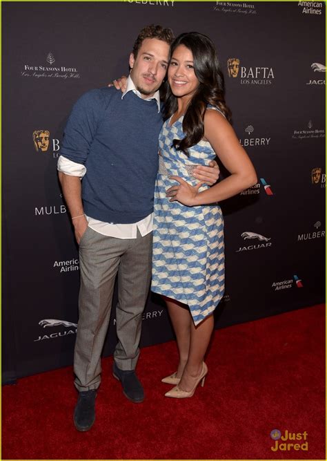 Gina Rodriguez & Boyfriend Henri Esteve Drink Tea with BAFTA! | Photo ...