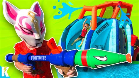 KidCity builds a Nerf Super Soaker Obstacle Course! - YouTube