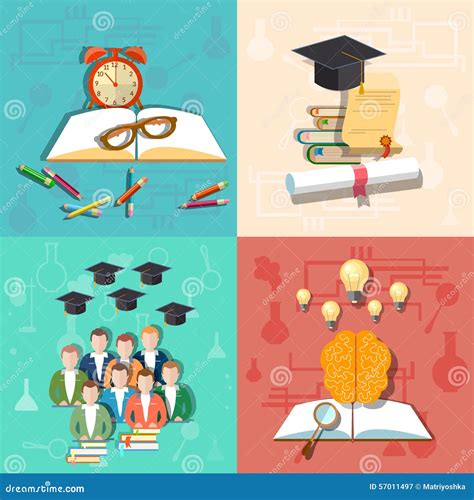 Education, Student, Teacher, University, College, Vector Icons Stock Vector - Illustration of ...