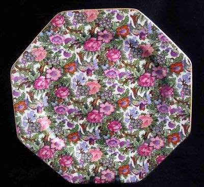 CROWN DUCAL VICTORIAN ERA PLATE CHINTZ PATTERN VINTAGE DECORATIVE ...