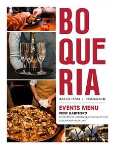 West Hartford Events Menu | Boqueria Restaurant