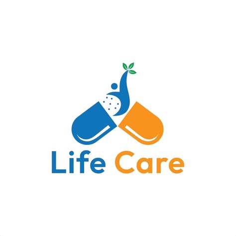 Premium Vector | Life care health clinic pharmacy logo design template