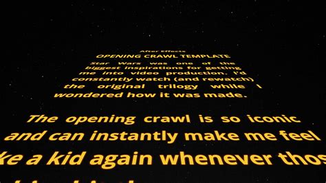 Star Wars Opening Crawl | After Effects Template