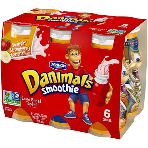 DANIMALS SMOOTHIE NEW STRAWBERRY BANANA (6 PACK) | CPT International