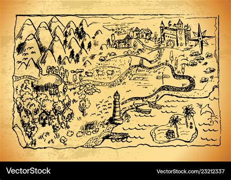 Old Map Cartoon