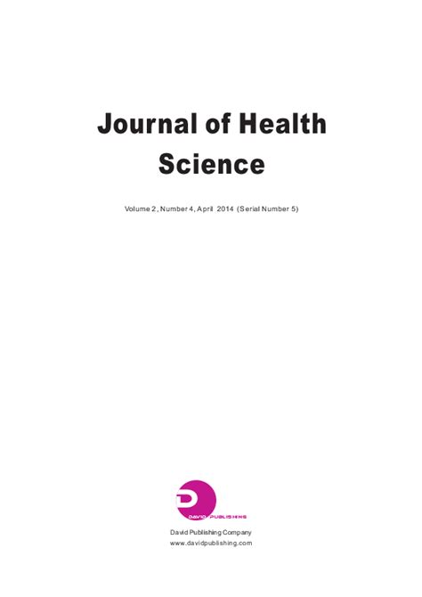 (PDF) Journal of Health Science 2014.4 | Journal of Health Science (ISSN 2328-7136) David ...