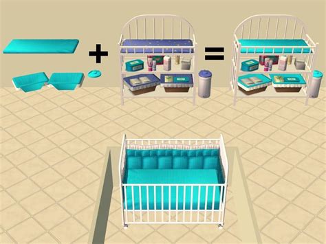ModTheSims - Crib Bedding & Changing Table Pad Recolours | Sims baby, Changing table pad, Sims