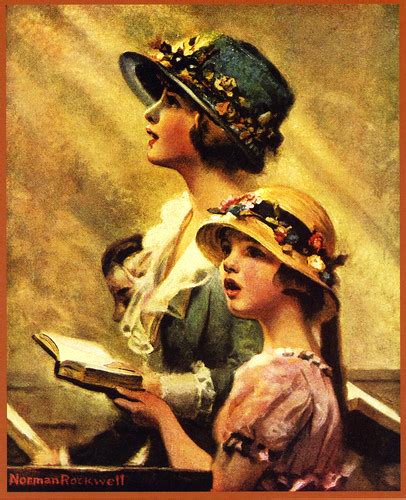 singing in church - by Norman Rockwell | copyright- estate o… | Flickr