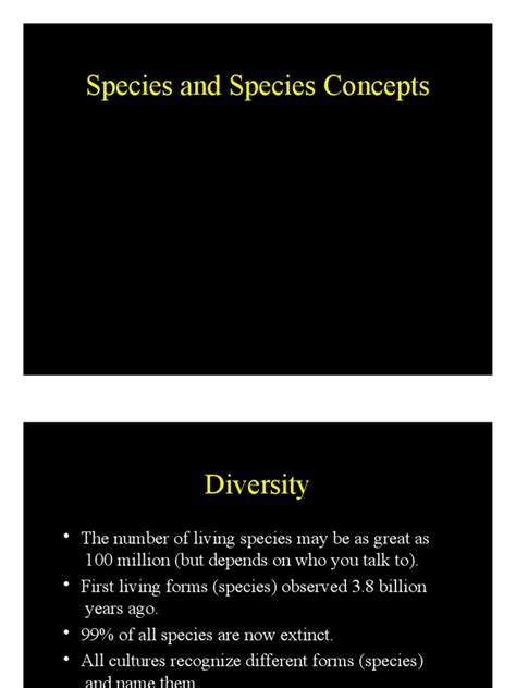 Species and Species Concepts | PDF | Species | Evolution