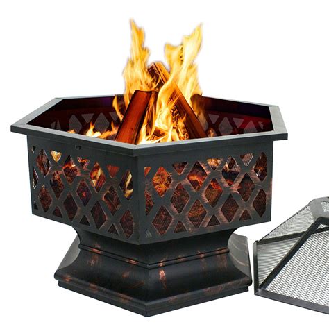 NEW HEX SHAPE OUTDOOR FIRE PIT DY0453 – Uncle Wiener's Wholesale