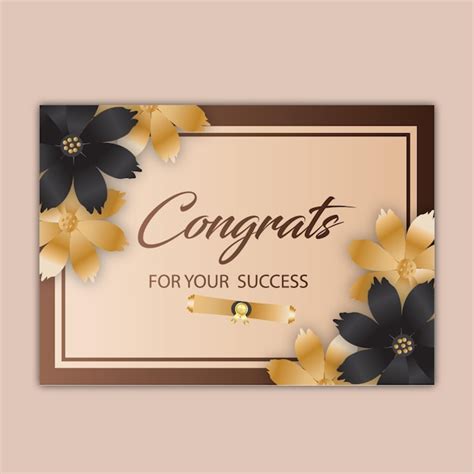 Premium Vector | Congrats card template