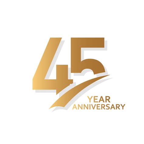 45 Years Vector Hd PNG Images, 45 Year Anniversary Vector Template ...