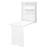 Homcom Wall Mounted Fold Out Convertible Desk, Multi-function Floating Desk With Storage Shelf ...