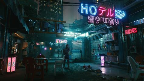 Fondos de Pantalla 2560x1440 Cyberpunk 2077 Calle Noche Juegos descargar imagenes