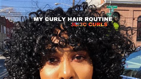 Curly Hair Routine (3B/3C Curls) - YouTube