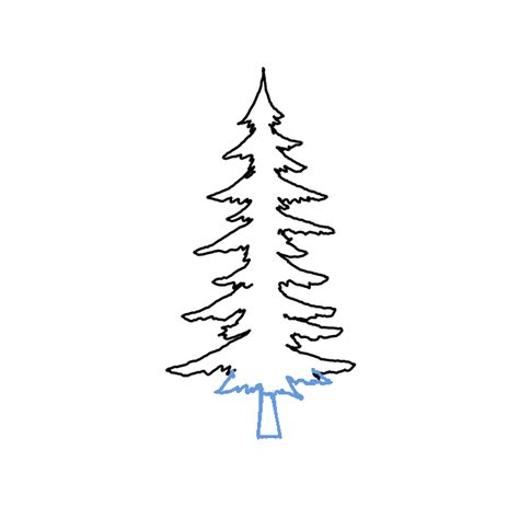 How to Draw a Pine Tree - Step by Step Easy Drawing Guides - Drawing Howtos