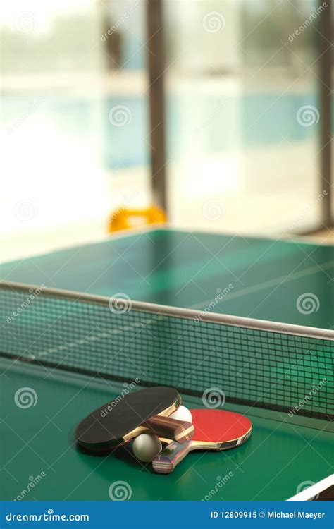 Table Tennis Rackets And Ball Stock Image - Image of action, line: 12809915