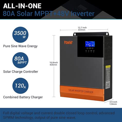 3500W Off Grid Solar Inverter 48VDC to 110V AC Converter Inverter ...