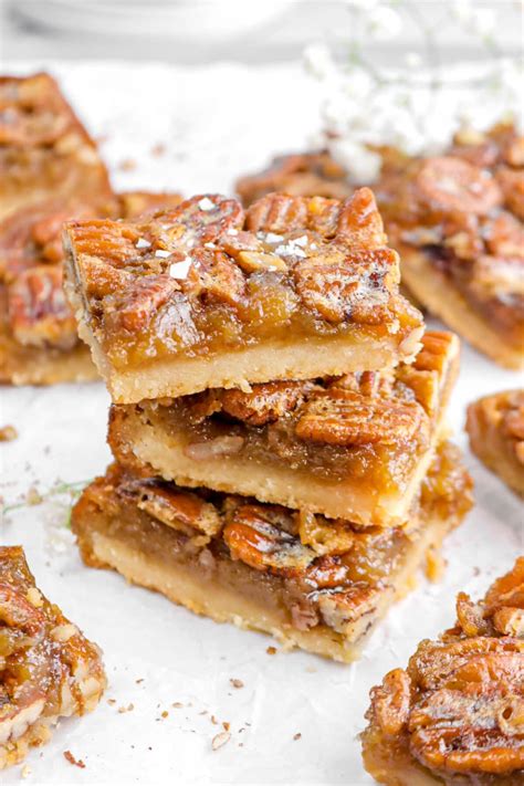 Pecan Pie Bars with Shortbread Crust - Bakers Table