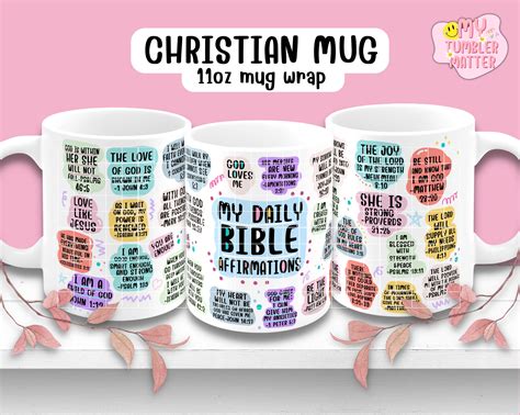 Christian 11oz Mug Sublimation Designs Positive and Inspire - Etsy