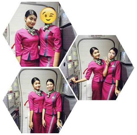 【Myanmar】 Myanmar National Airlines cabin crew old uniform / ミャンマー・ナショナル航空 客室乗務員 旧制服 【ミャンマー ...